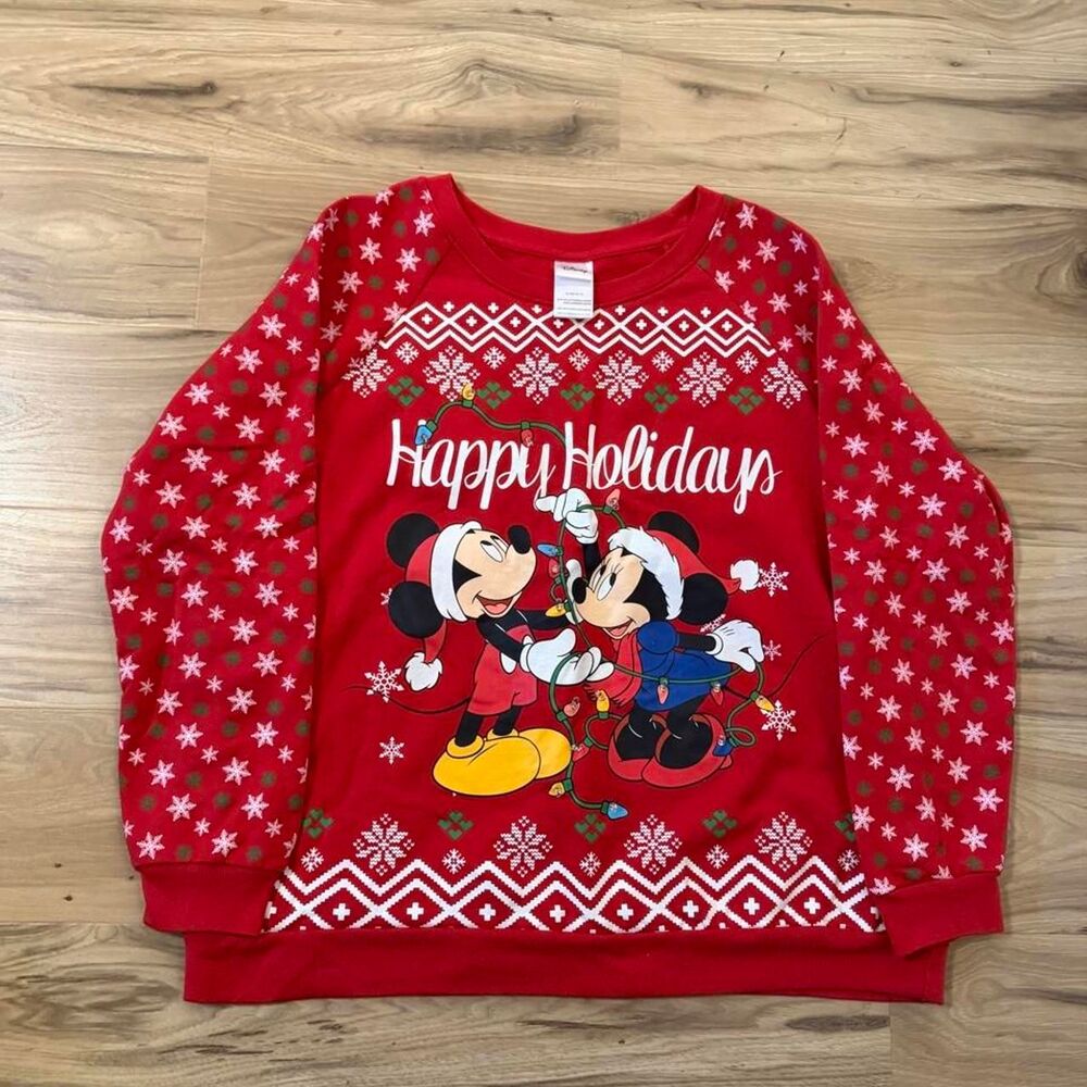 Disney Mickey Mouse Christmas sweater with lights size women’s XL